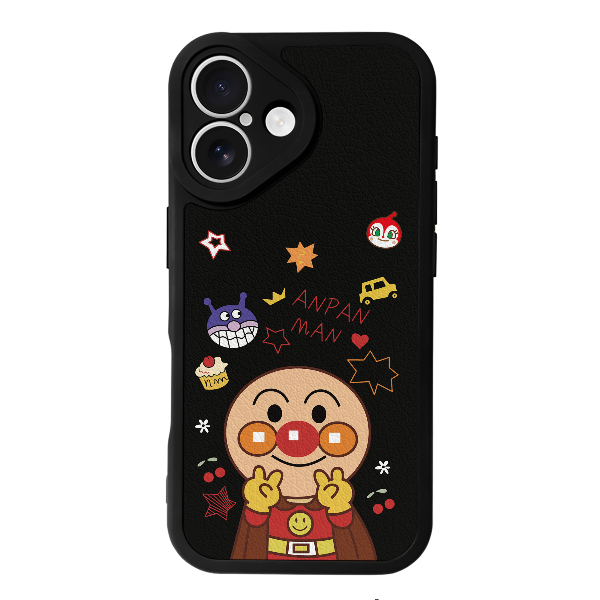 （画像用） アンパンマン Anpanman 【iPhone 16シリーズ対応】シリコンスマホケース（レザー調） 材質：シリコン